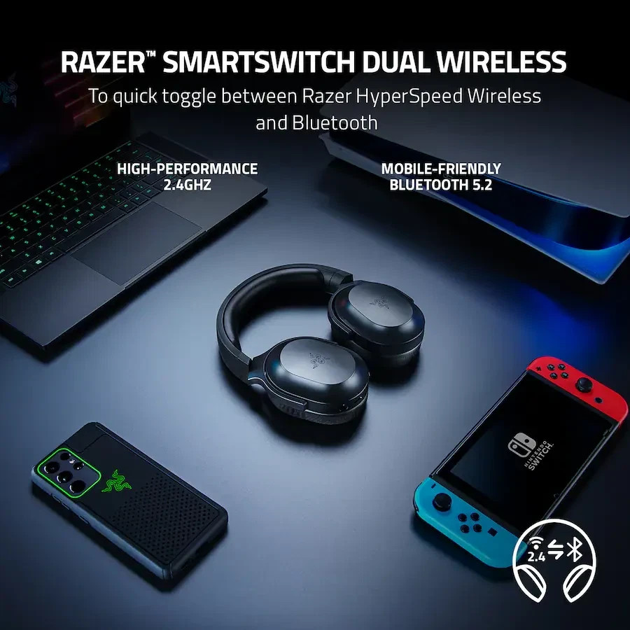 Razer Barracuda X 2022 Wireless Gaming Headset for PC & Console – Open Box