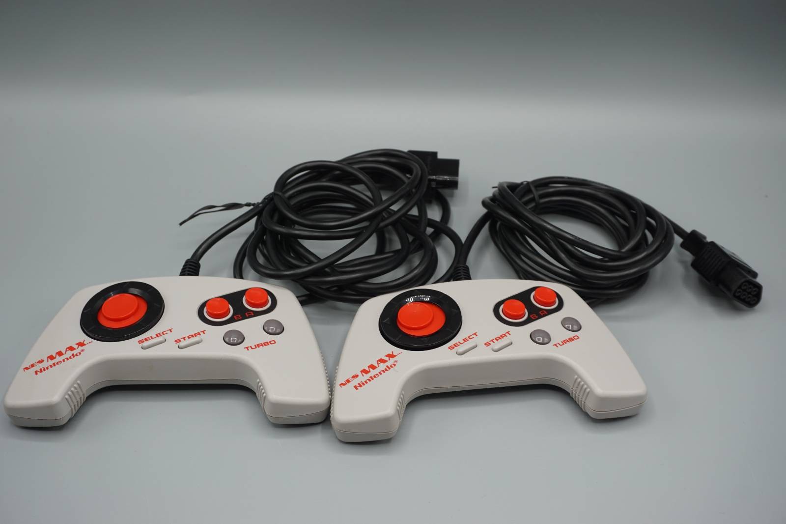 Lot of 2 Nintendo NES Max Controllers NES-027 Cleaned Tested Working-a59m