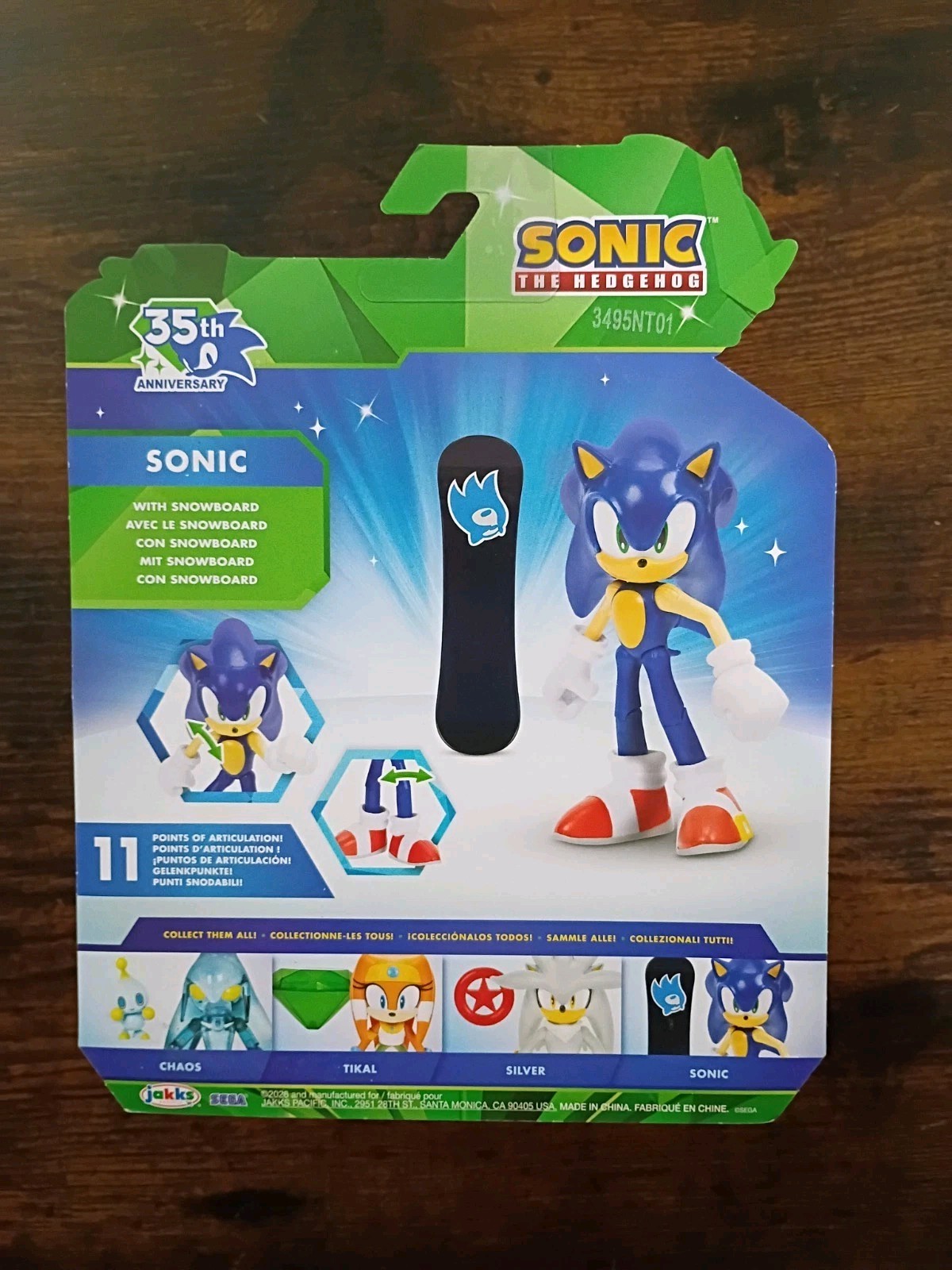 6-PK SONIC the HEDGEHOG 4″ Lot Classic Modern Snowboard Metal 35th 30th Jakks