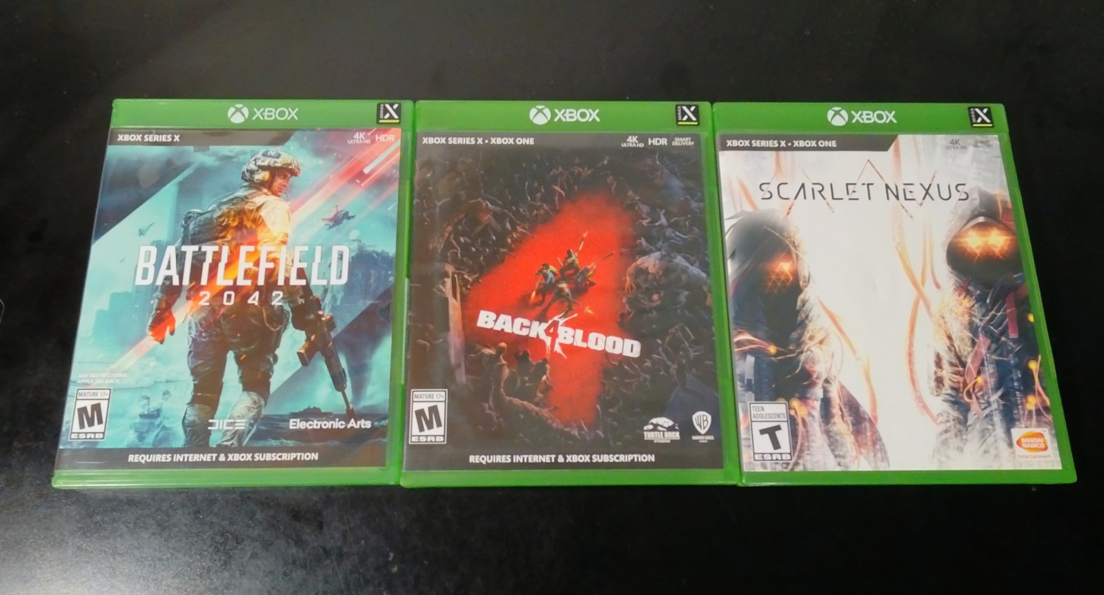 Battlefield 2042 (SEALED), Back4Blood and Scarlet Nexus (Xbox Series X|S) CIB