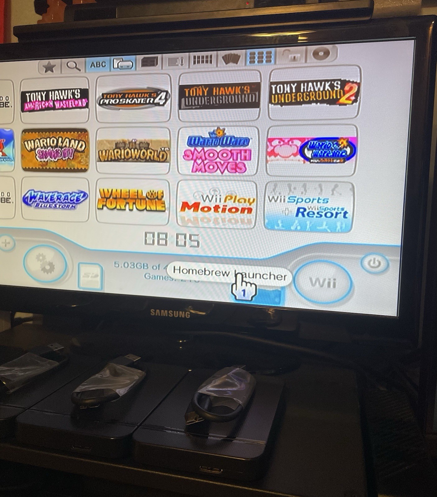 HomeBrew Wii With 500gb Hardrive, Games included
