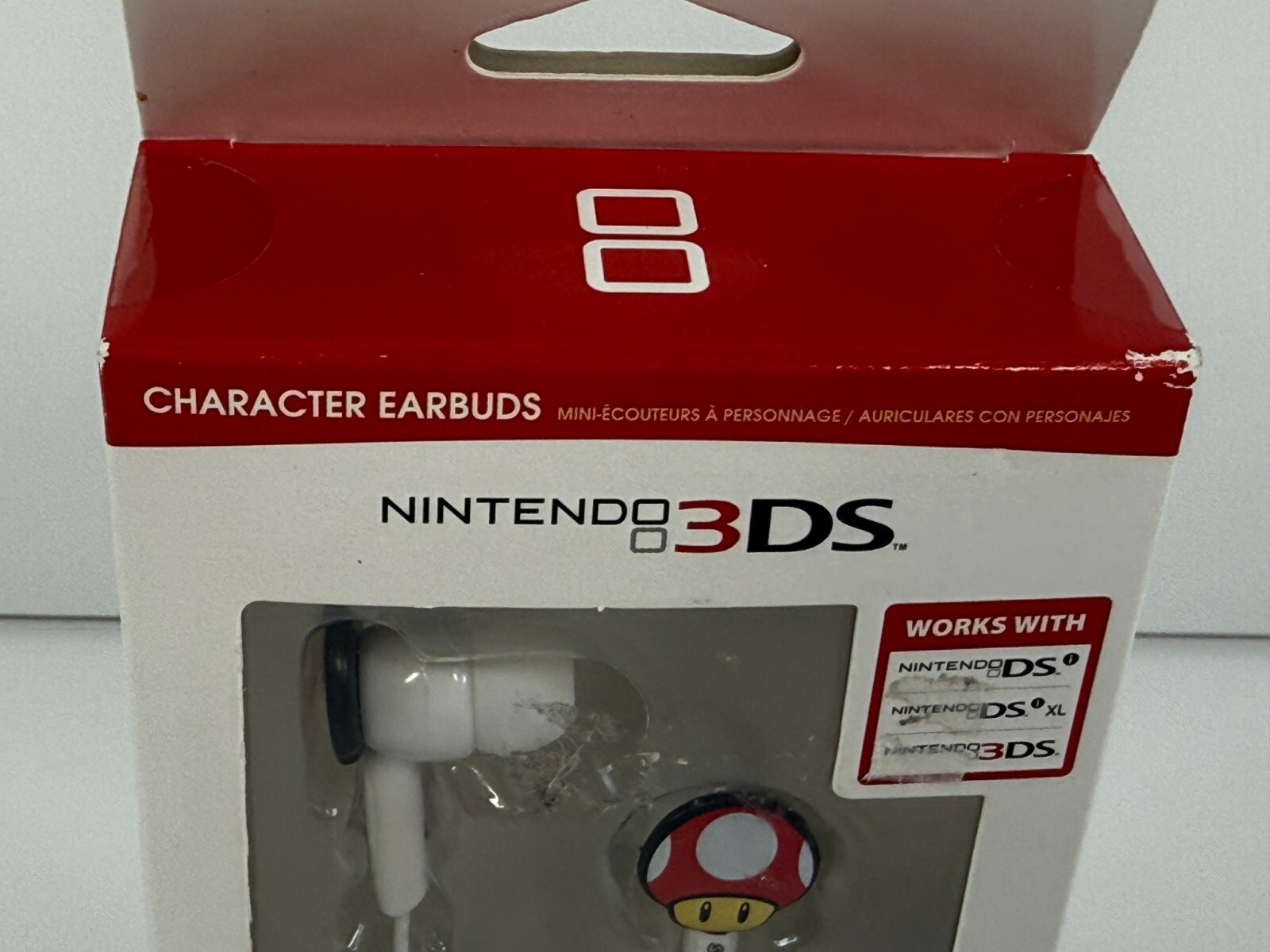 Nintendo Wired Character Earbuds Super Mario Mushroom DS 2DS 3DS 2011