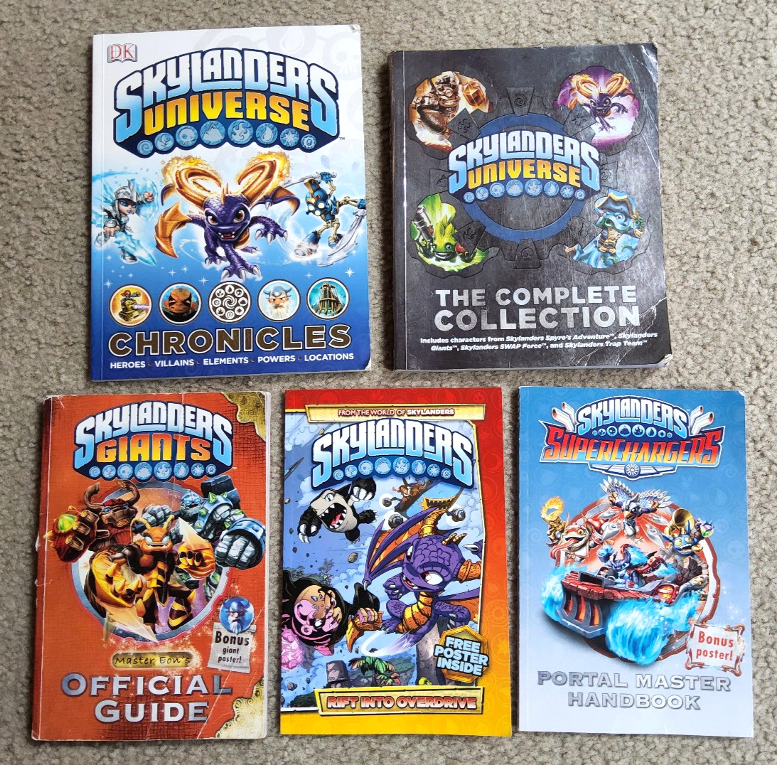 Lot of 5 Skylanders Universe Guide Handbook Comic Assorted Book Lot