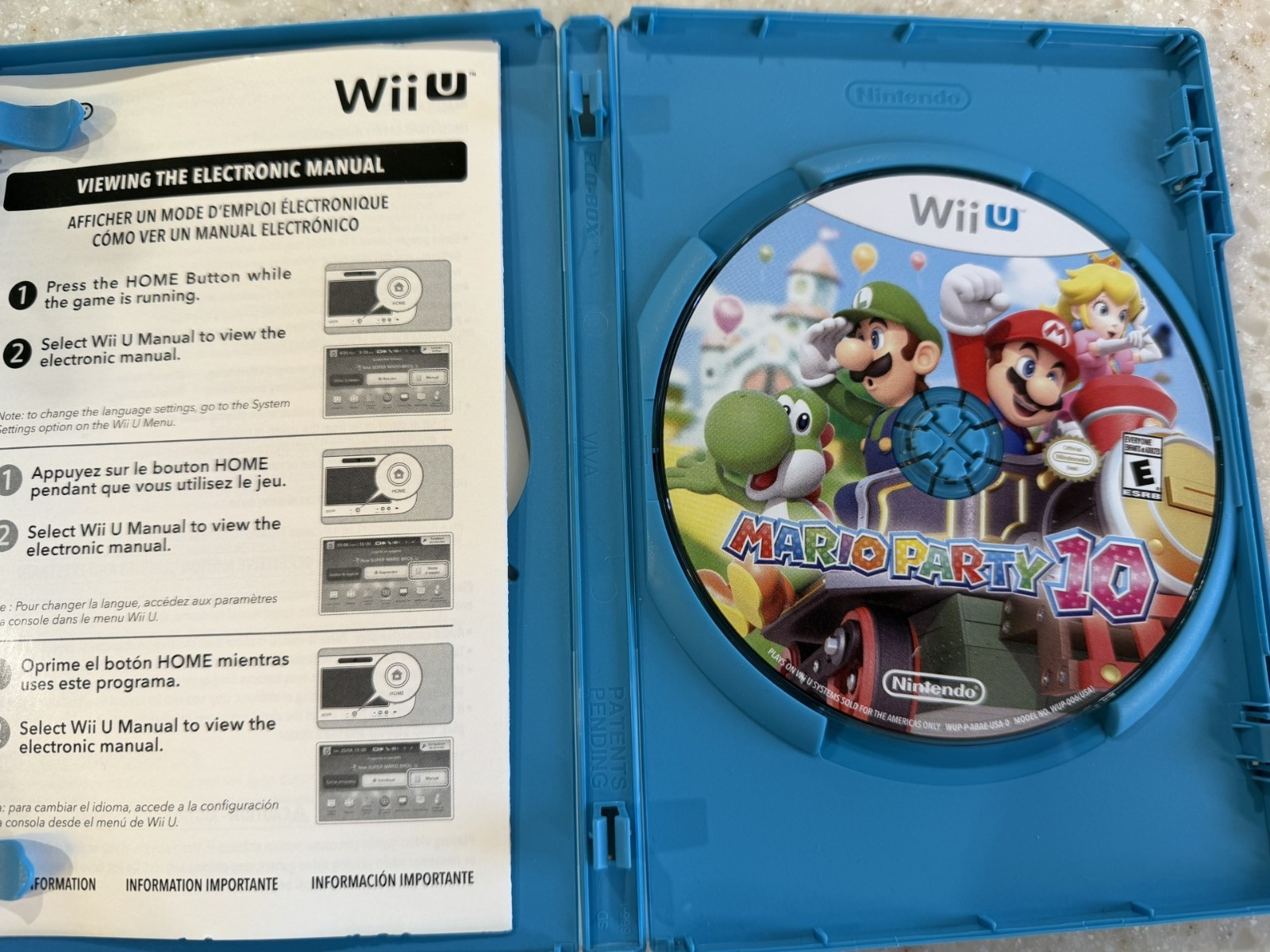 MARIO PARTY 10 WII U NINTENDO WIIU WII U GAME & CASE COMPLETE NES HQ