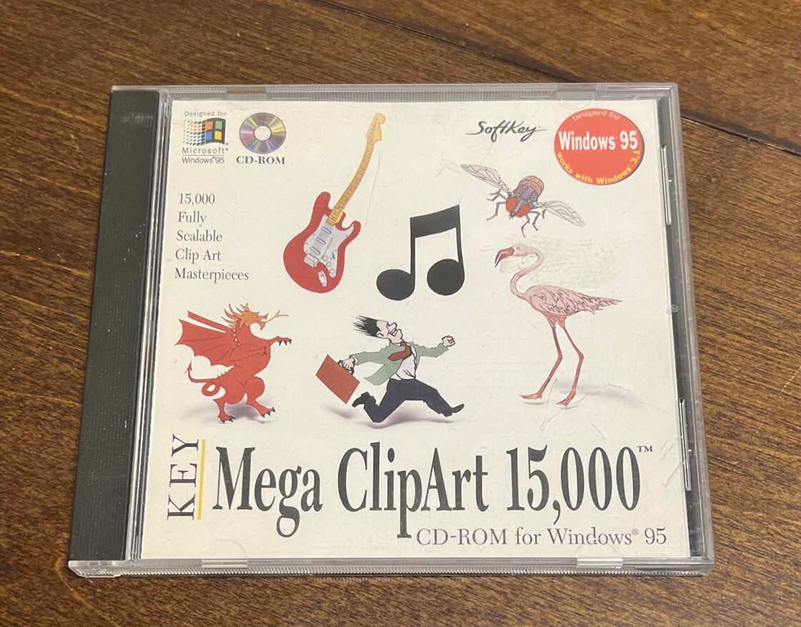 MEGA CLIPART 15,000 Shelf195 VINTAGE PC GAME/SOFTWARE~