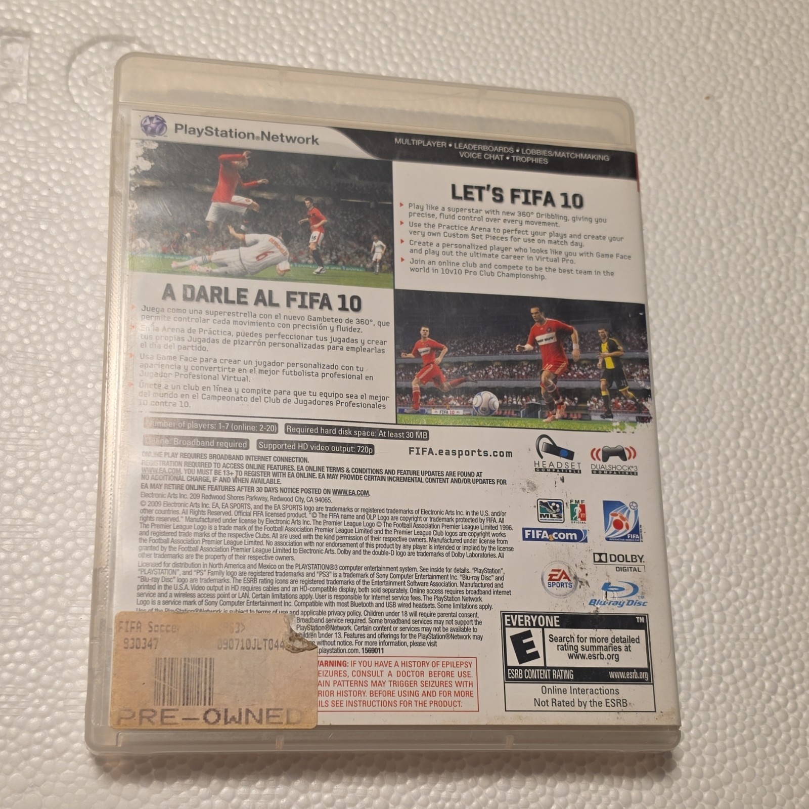 EA SPORTS FIFA Soccer 10 (Sony PlayStation 3, PS3, 2010) E, Multiplayer