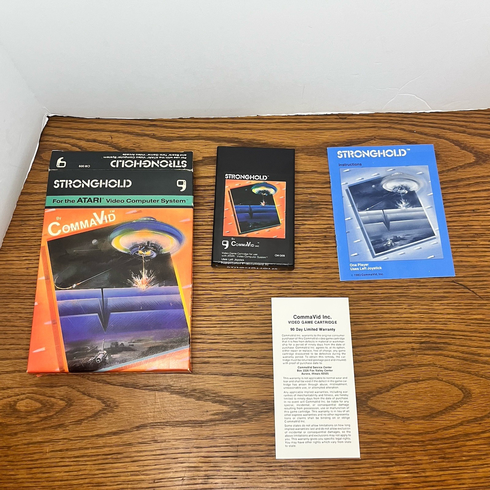Stronghold By CommaVid For Atari 2600 With Original Box And Manual Rare Game
