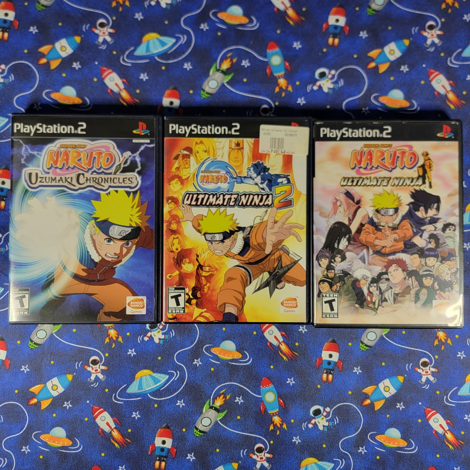Naruto PS2 Game Lot 3 PlayStation 2 Uzumaki Chronicles Ultimate Ninja Tested