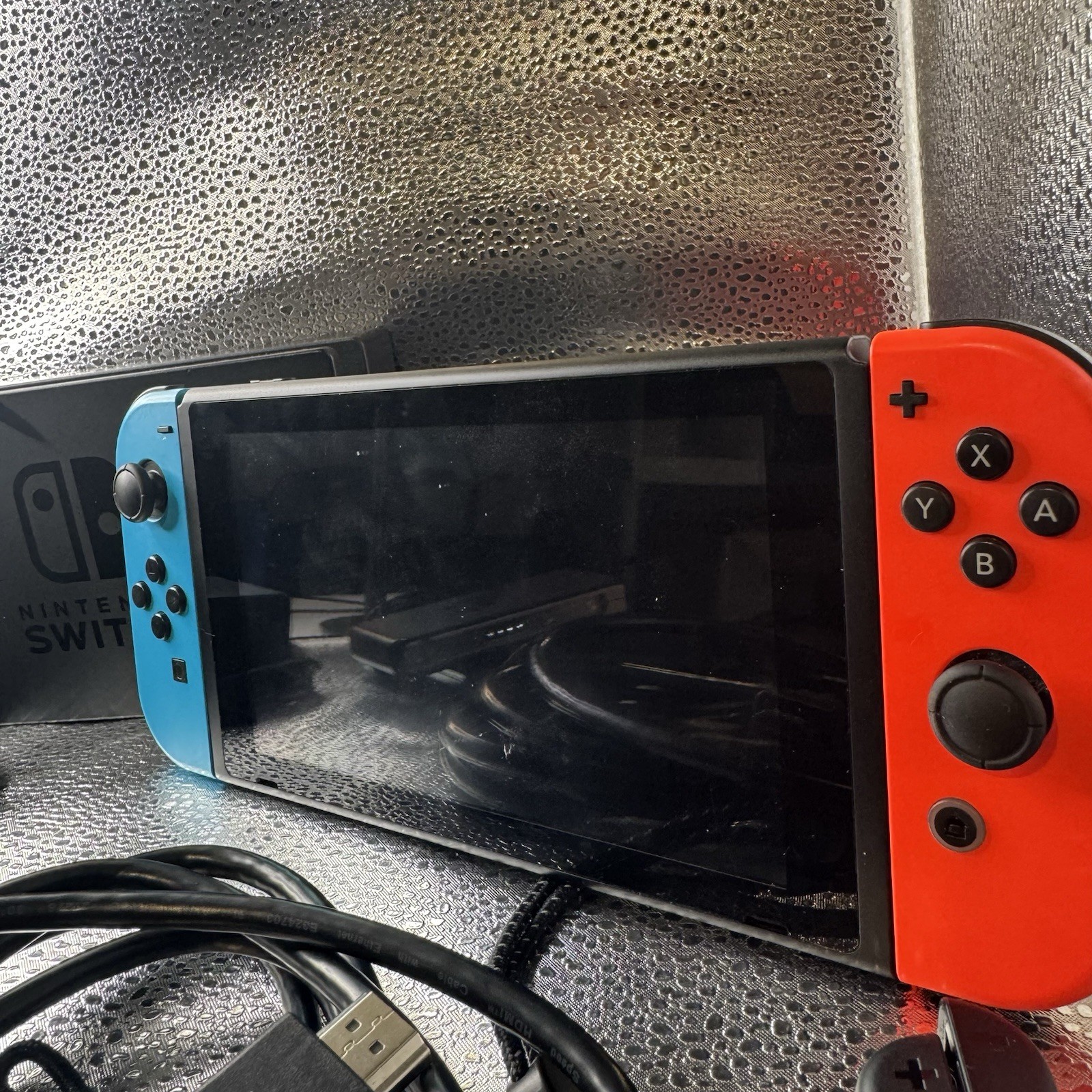 Nintendo Switch Complete Bundle w/Red/Blue Joy-Cons, Dock, Cords, 128gb Sd Works
