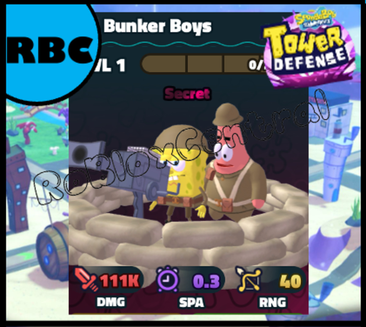 BUNKER BOYS – CHEAP SPONGEBOB TOWER DEFENSE – SBTD UNIT