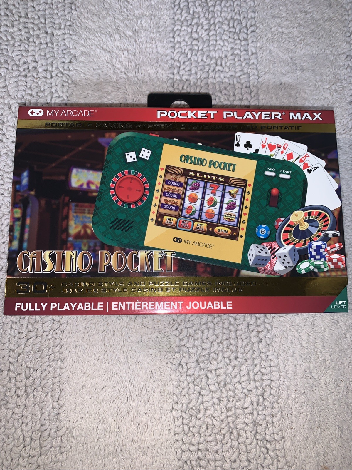 MY ARCADE POCKET PLAYER MAX PORTABLE GAMING SYSTEM OVER 30 Casino Style Games