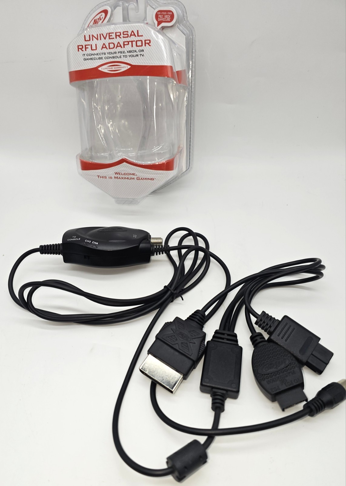 Intec Universal RFU Adapter Connects PS2 XBOX Gamecube Console to TV – [NOB]