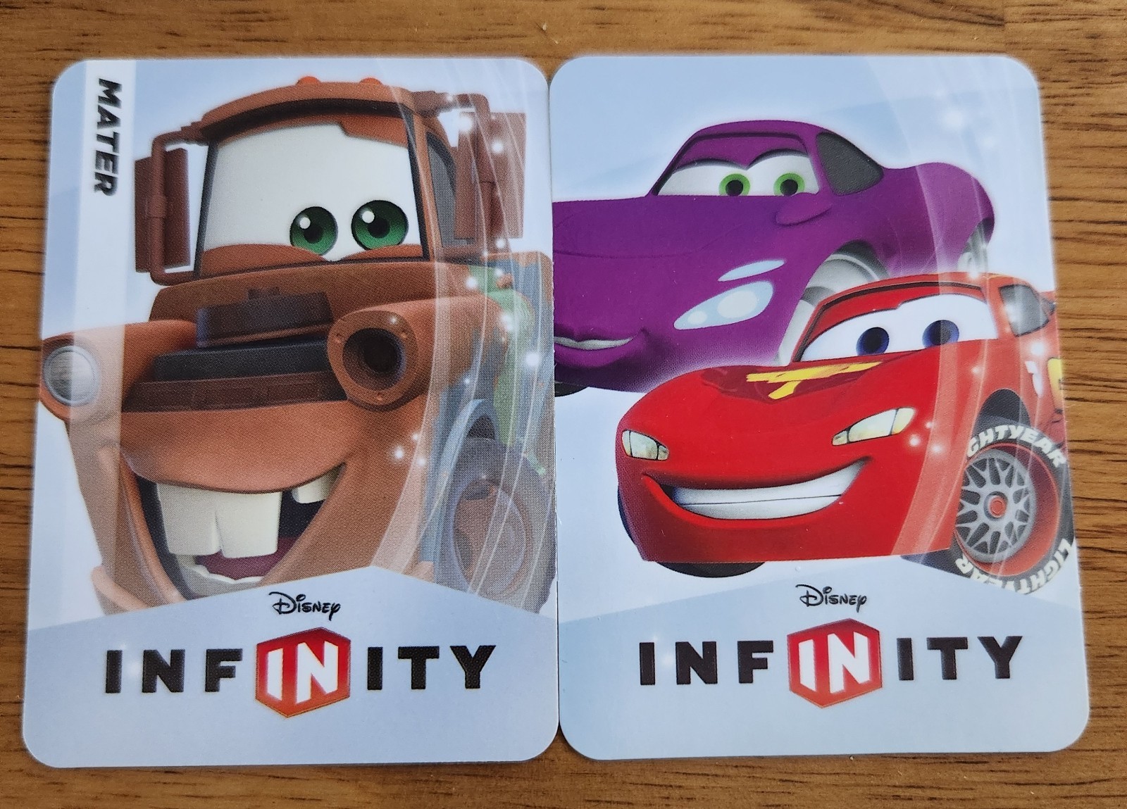 DISNEY INFINITY Lightning McQueen/Holley/Mater Figure Lot of 3 & Crystal W/cards