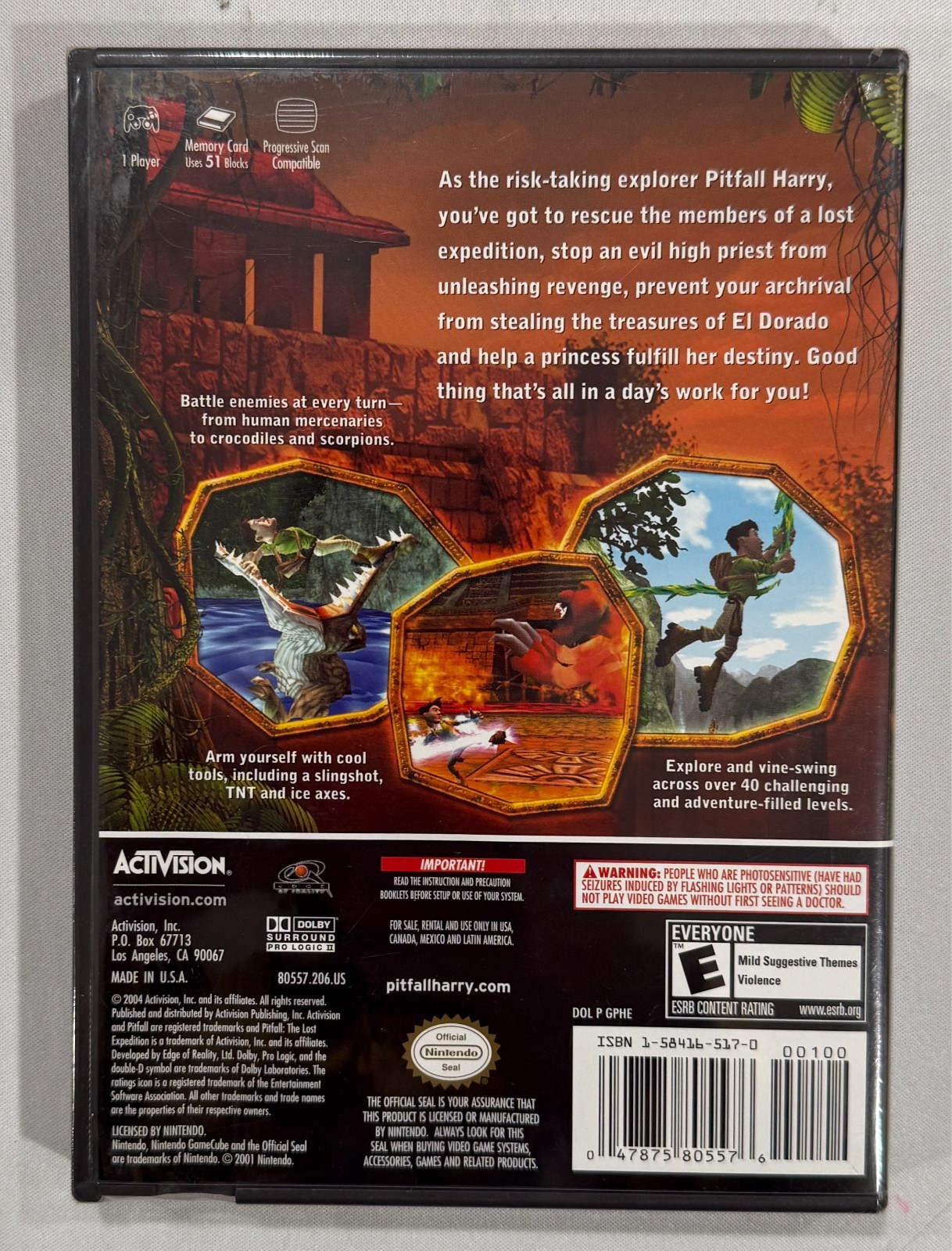 Pitfall: The Lost Expedition – Nintendo Gamecube – New – NIB – Factory Sealed