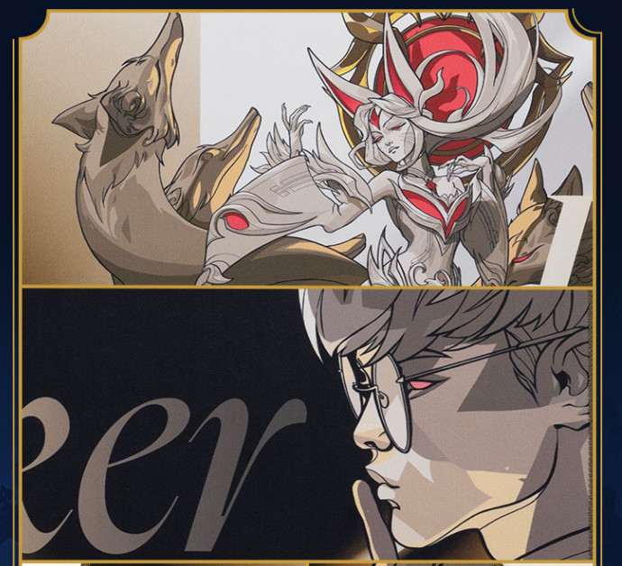 League of Legends FAKER & Ahri MOUSEPAD HALL of Legends Unkillable Demon King