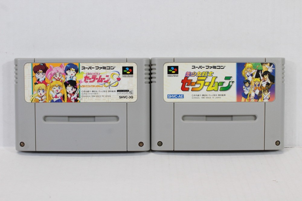 Lot of 2 Sailor Moon & Super S Puzzle SFC Nintendo Super Famicom SNES JP Japan