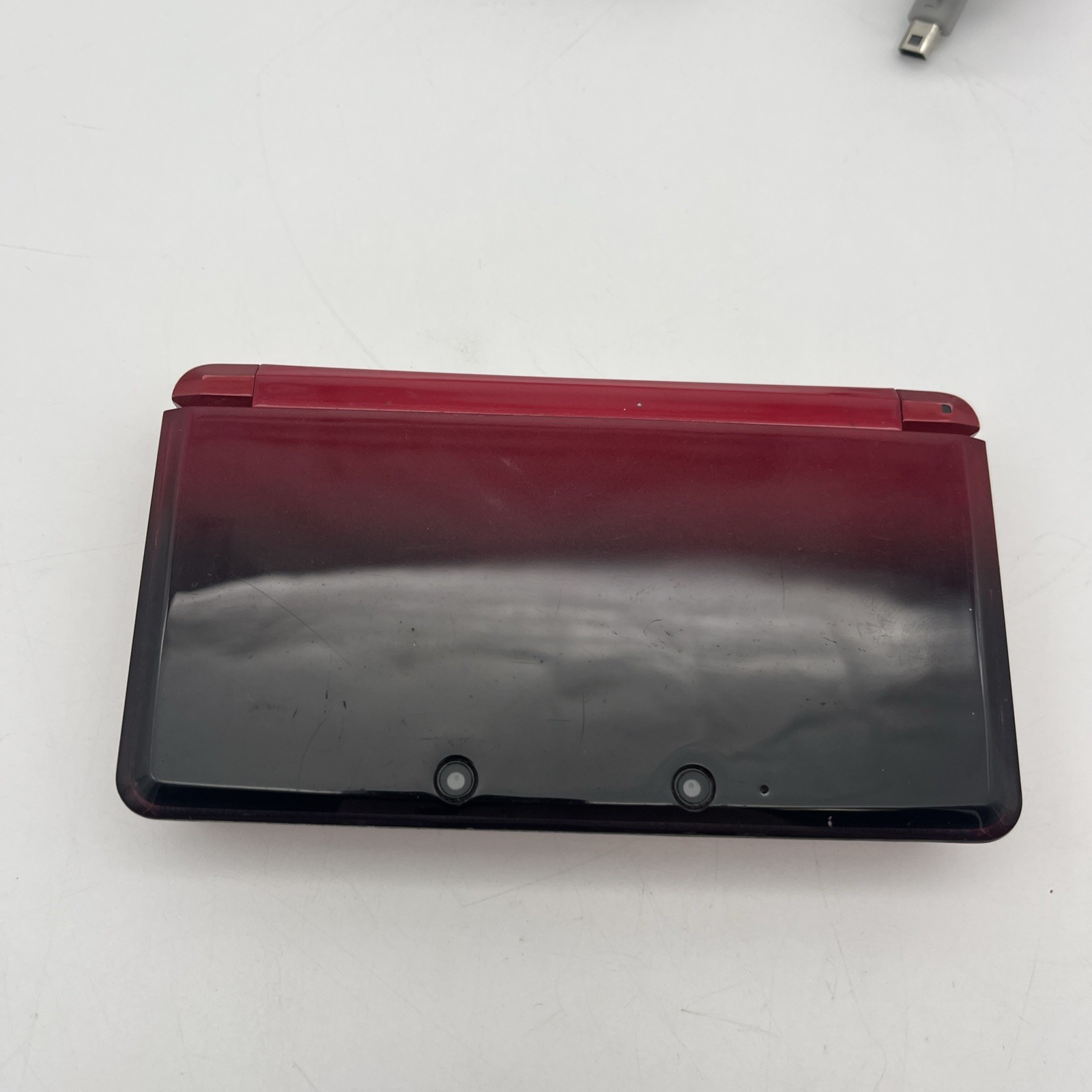 Nintendo 3DS Flame Red Handheld Console System CTR-001 w/ Zelda Tested READ