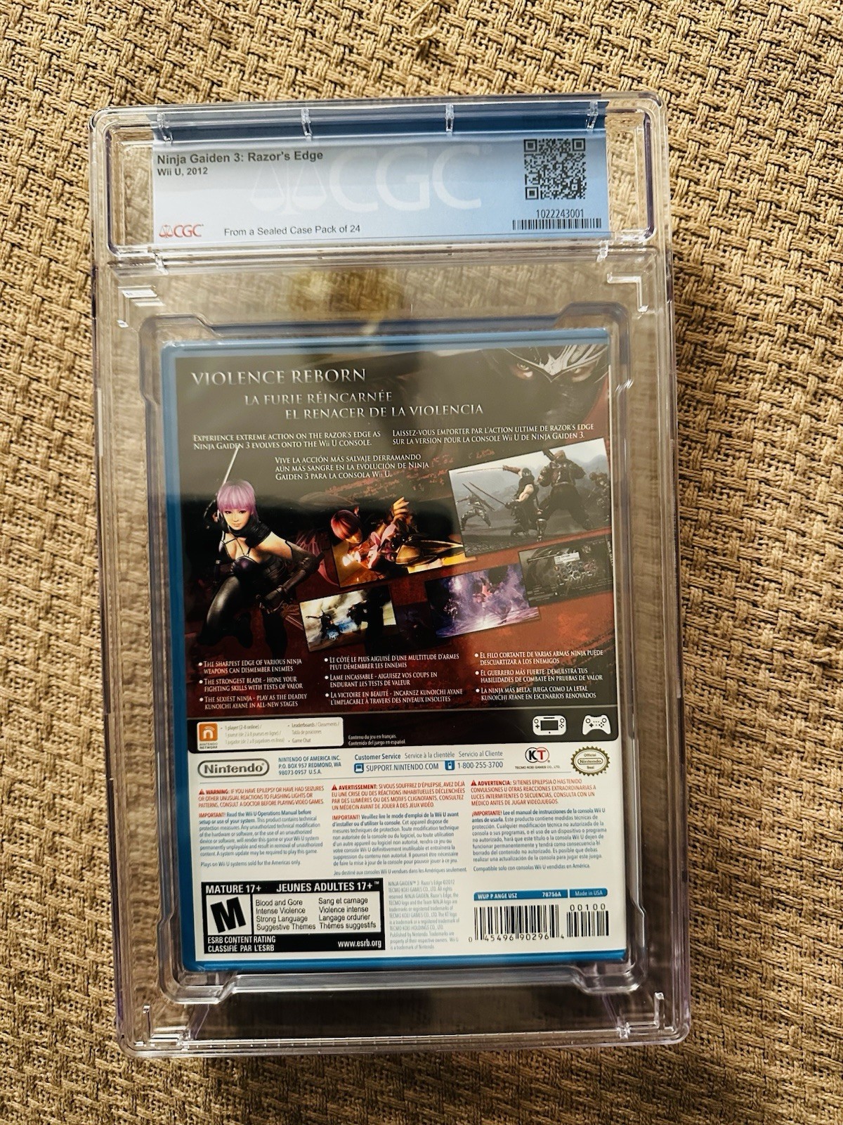 Ninja Gaiden 3 Wii U Graded 9.8