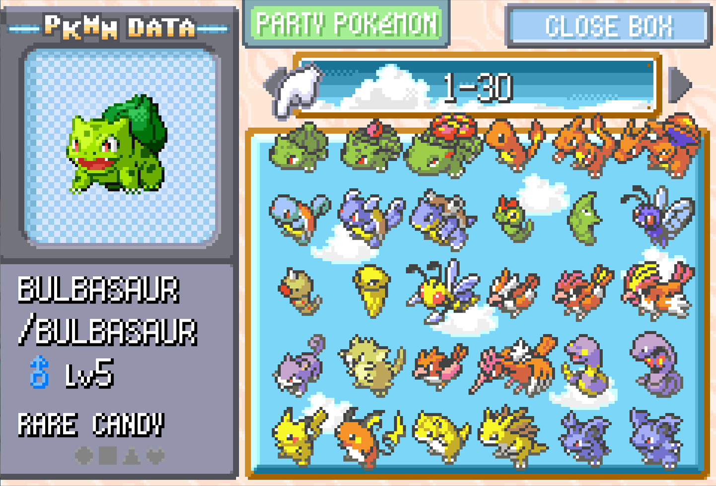 Pokemon Fire Red Gameboy Advance – Shiny Living Dex, Max Items, Events Unlocked!
