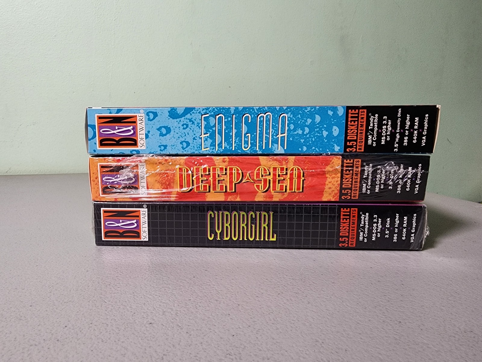 Pinball B&N Software PC Big Box Lot of 3 – Enigma, Deep Sea, Cyborgirl