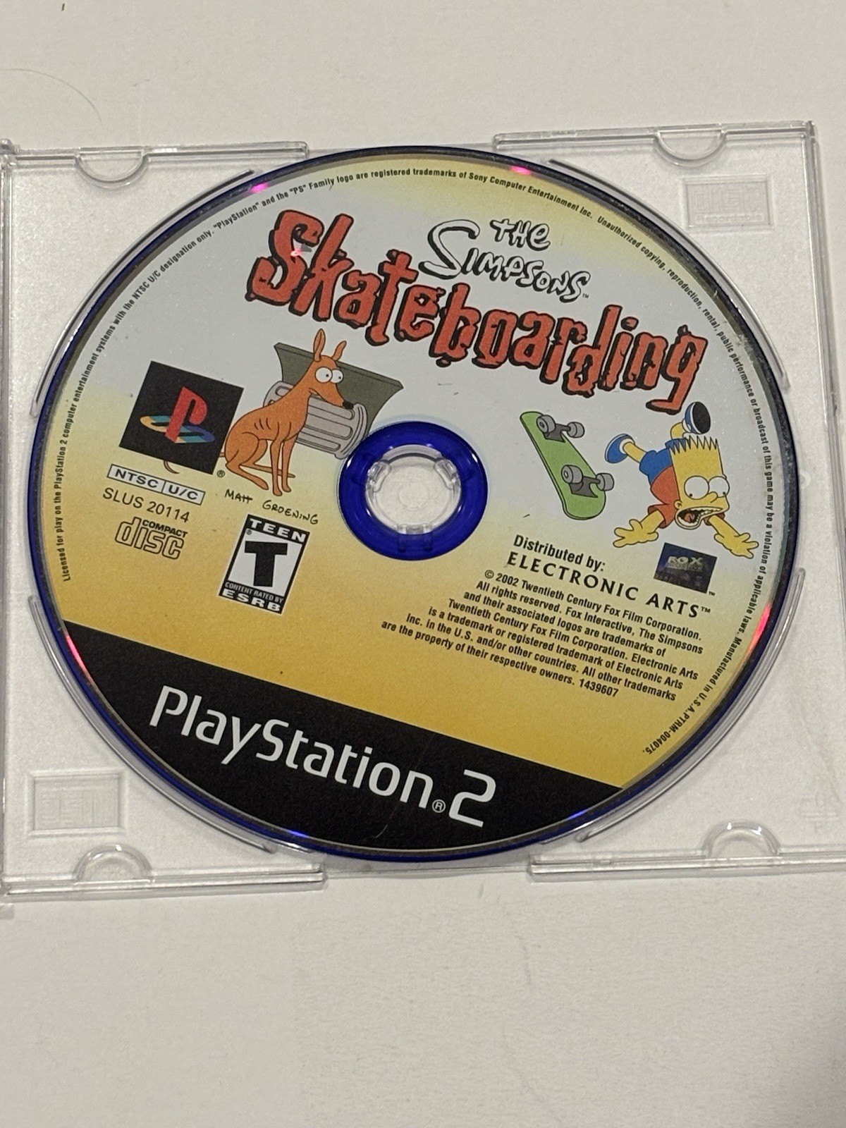 Simpsons Skateboarding (Sony PlayStation 2, 2002) Tested Working