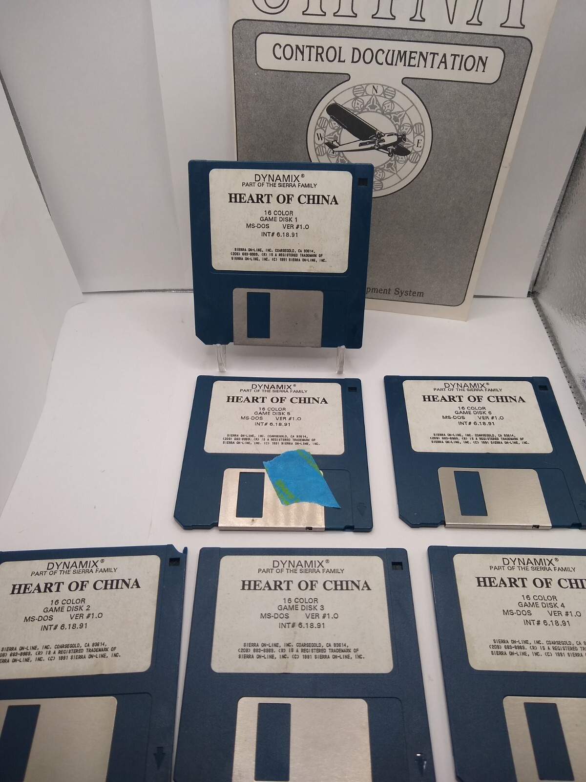 HEART OF CHINA GAME PC MS-DOS COMPUTER 3.5″ INCH FLOPPY DISK(S) TESTED See Desc!