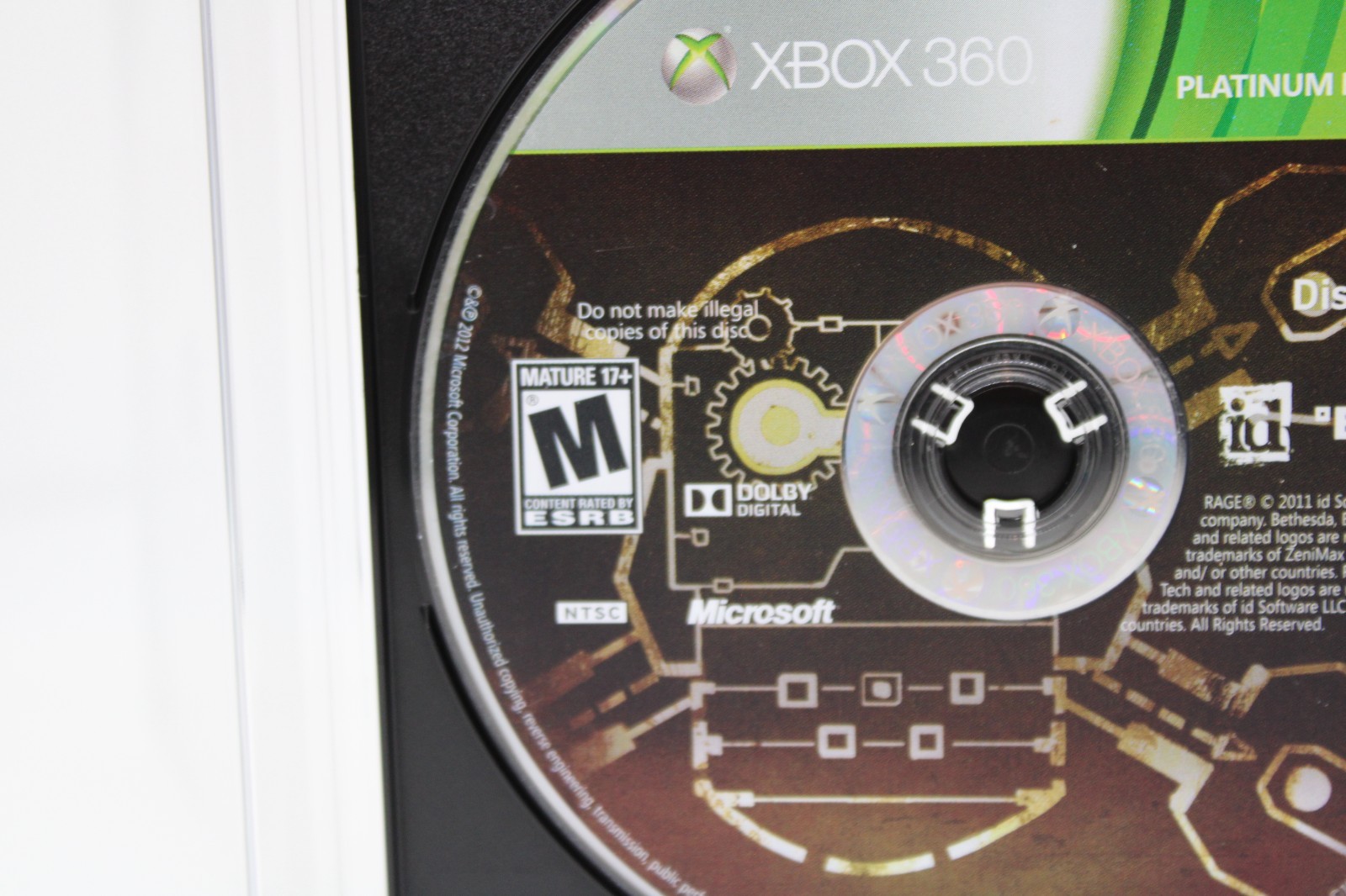 Refurbished Xbox 360 Rage Disc 3 Only Good Mint Clean Pristine Disc Only