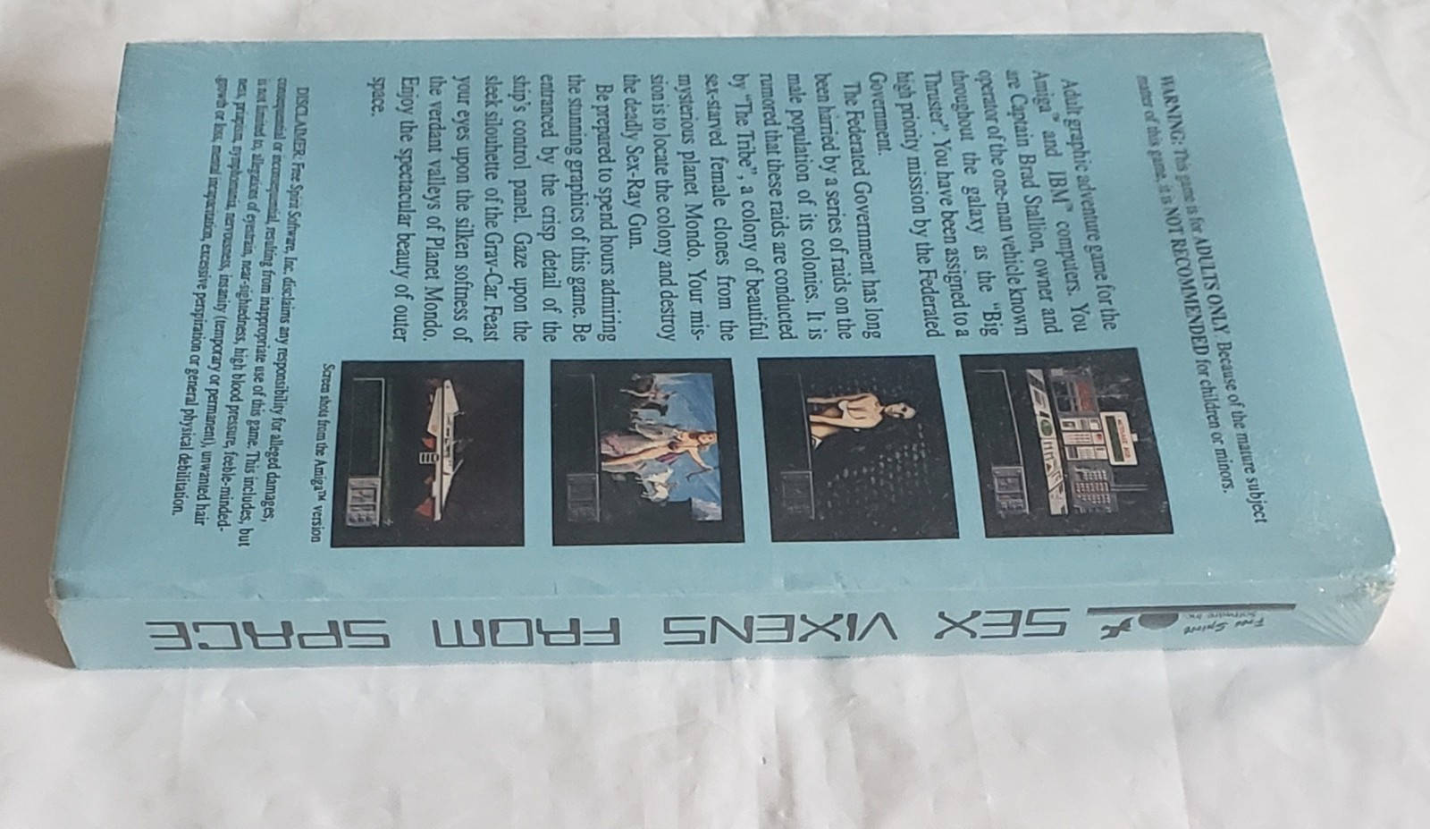 NEW 1988 Amiga SEALED Sex Vixens From Space + Hint Sheets Free Spirit Software