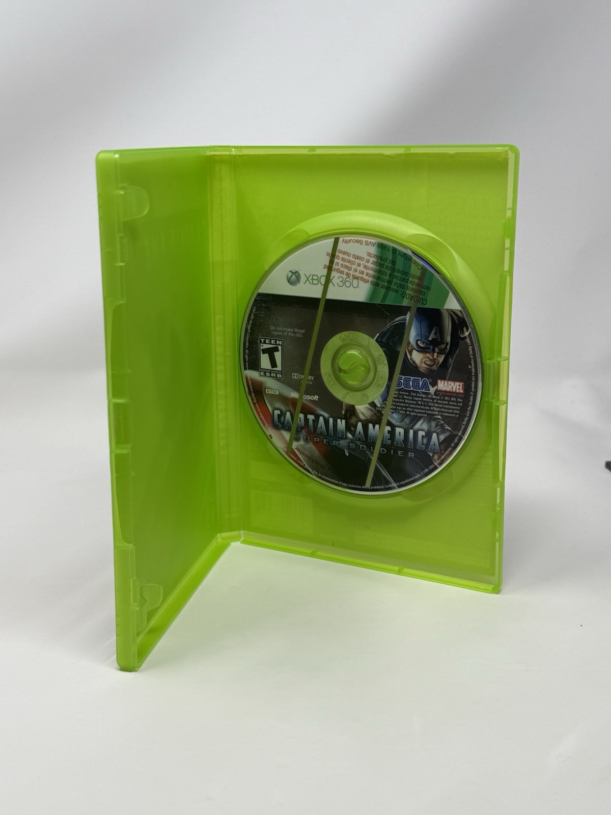 Captain America Super Soldier Microsoft Xbox 360 Game + Case Mint Disc Tested