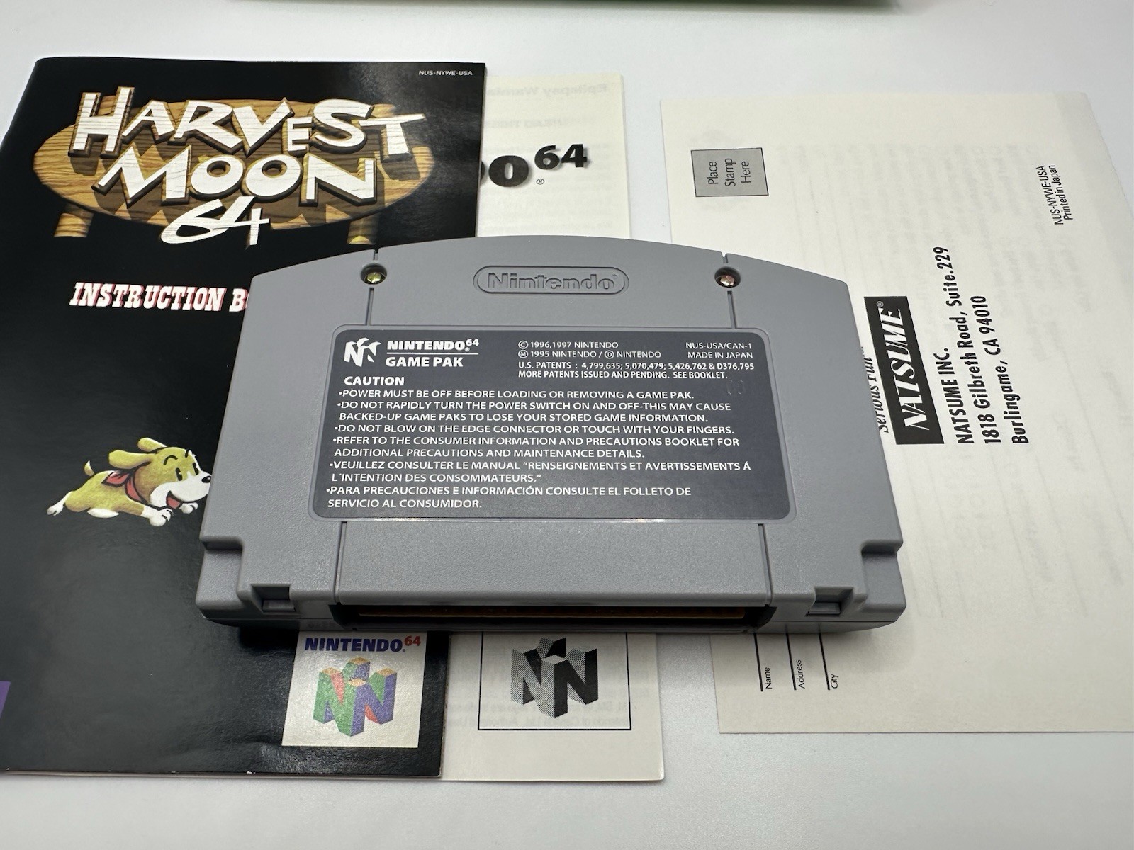 Harvest Moon 64 (Nintendo 64, 1999) N64 Complete Cellophane CIB Rare