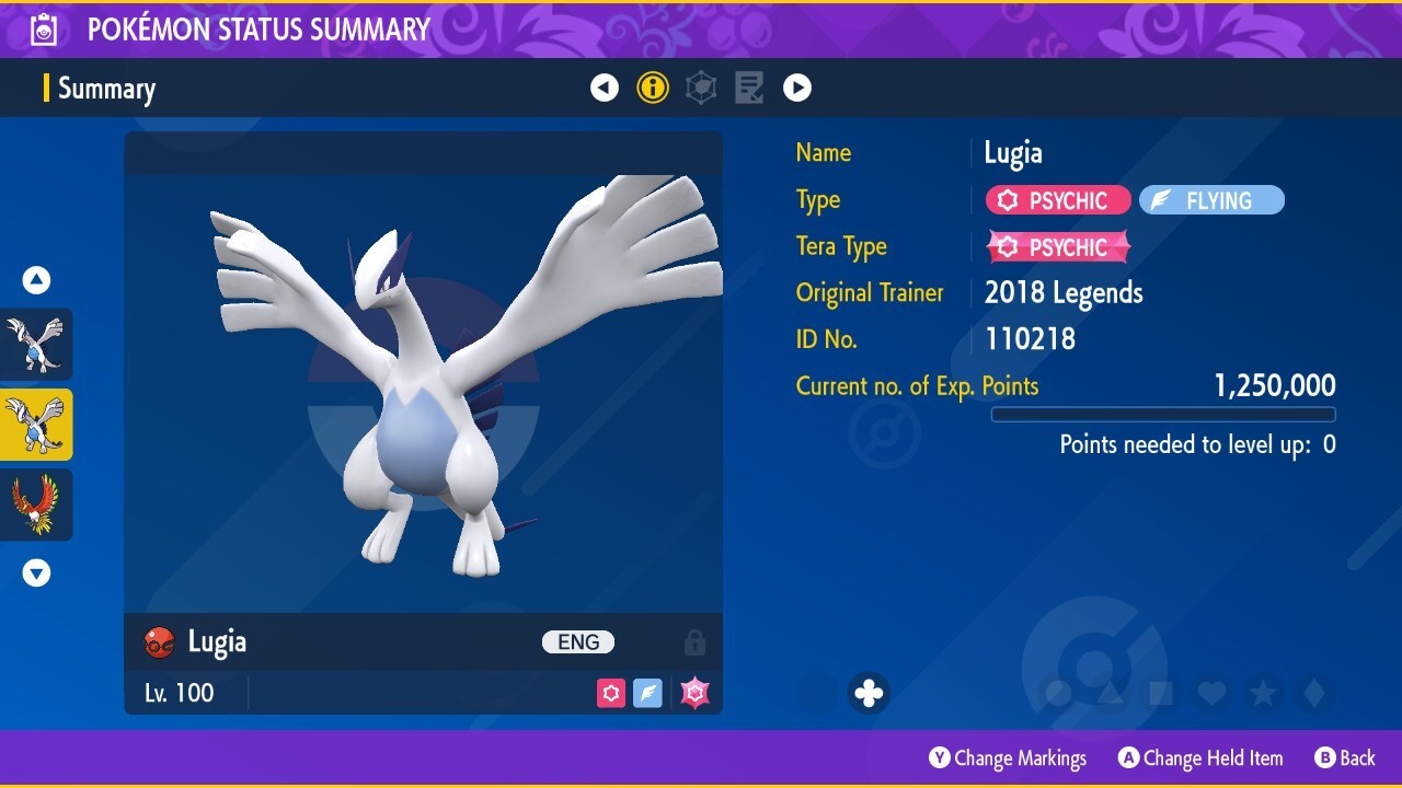 Lugia Event 💜 American 2018 Legends 💜 Pokémon Scarlet & Violet