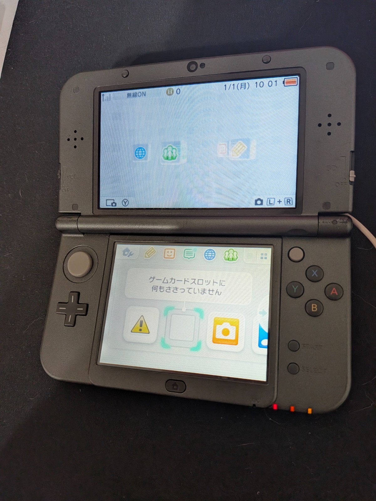 Nintendo New 3DS LL XL Metallic Black Console top IPS Japan Region Locked 0300