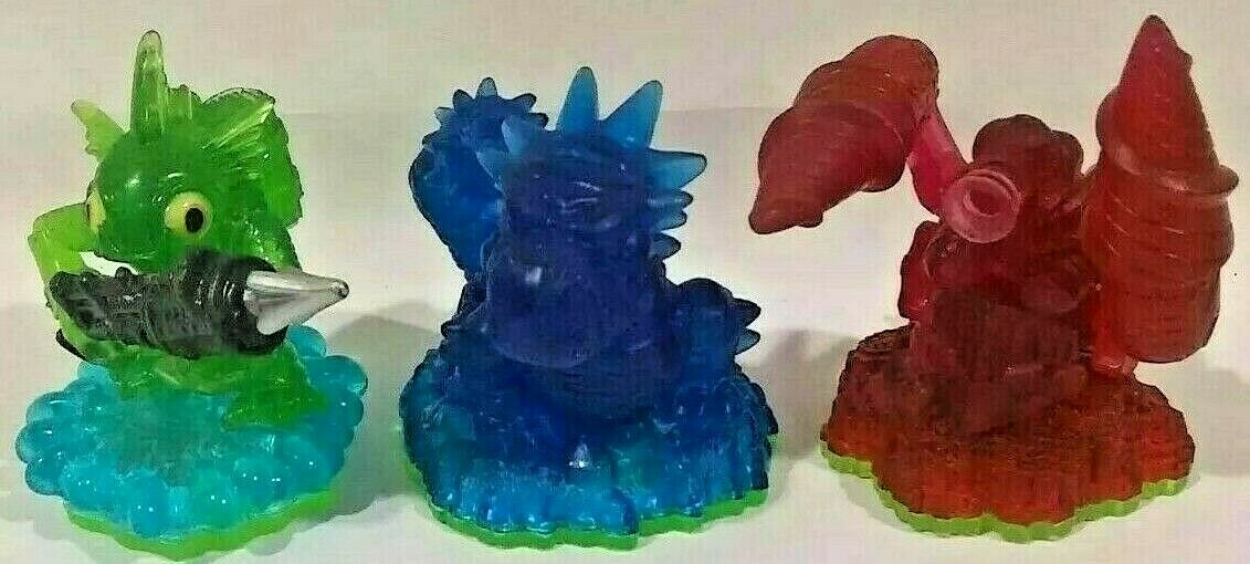 Skylanders Spyro’s Adventure Blue Bash Green Gill Grunt Red Drill Sergeant