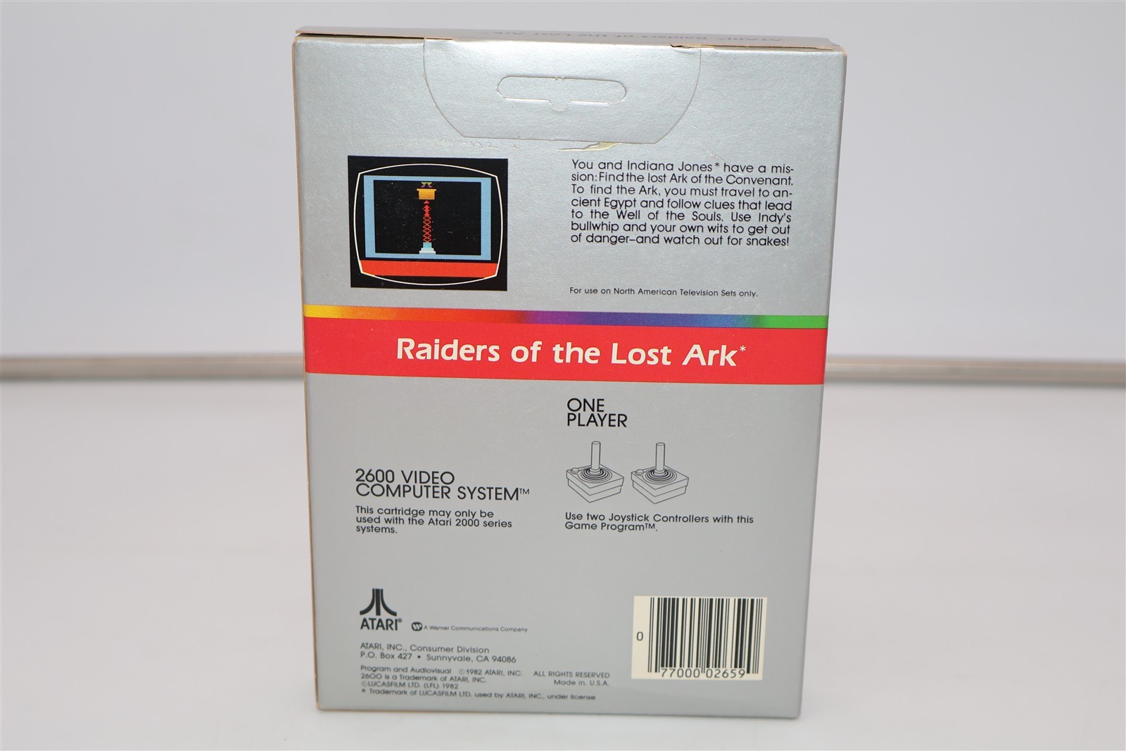 Atari 2600 Video Game Cartridge – Raiders of the Lost Ark – Sealed