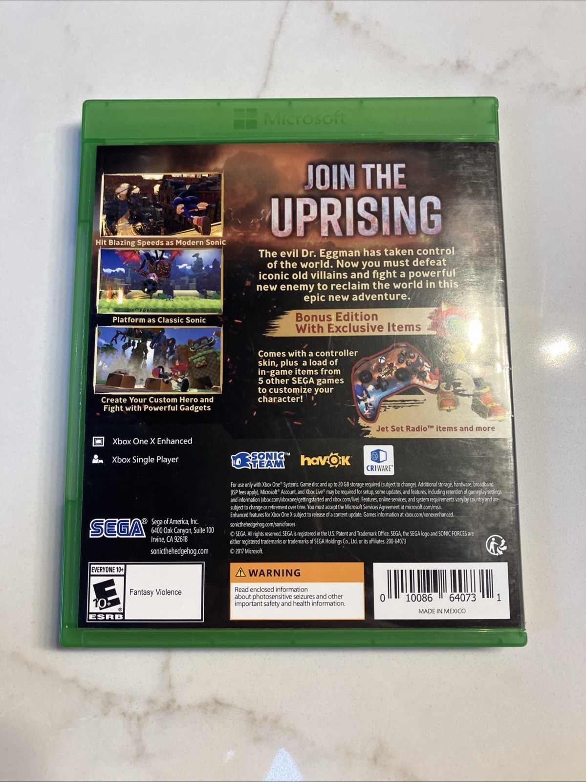 Sonic Forces – Bonus Edition – Microsoft Xbox One CIB