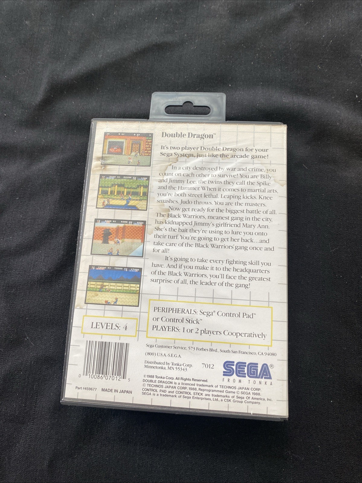 Double Dragon (Sega Master, 1988) *Complete – FREE SHIP