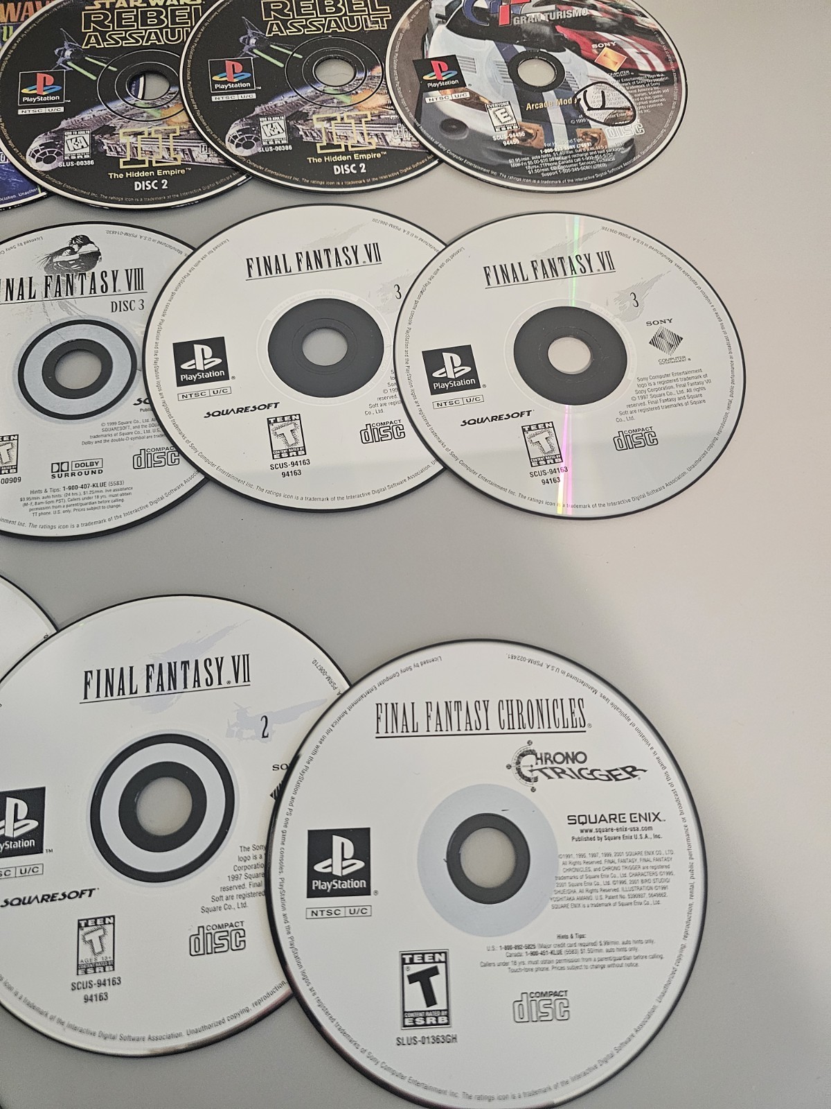 Playstation 1 Ps1 Disc Only Game Lot Of 34 Disk 1 2 3 4 Final Fantasy 7 Dragoon