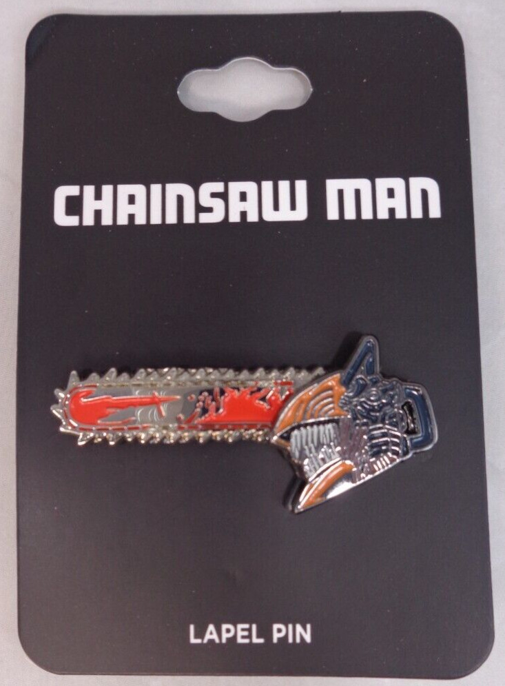 Chainsaw Man Bloody Metal Enamel Pin Strap Keychain Figure Denji Manga Official