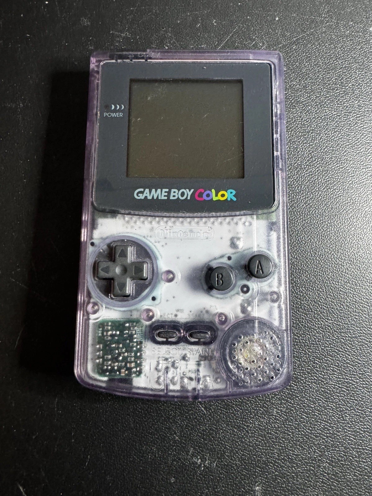 Nintendo Game Boy Color Atomic Purple W/ 2 Games Star Wars Episode One Racer GBC