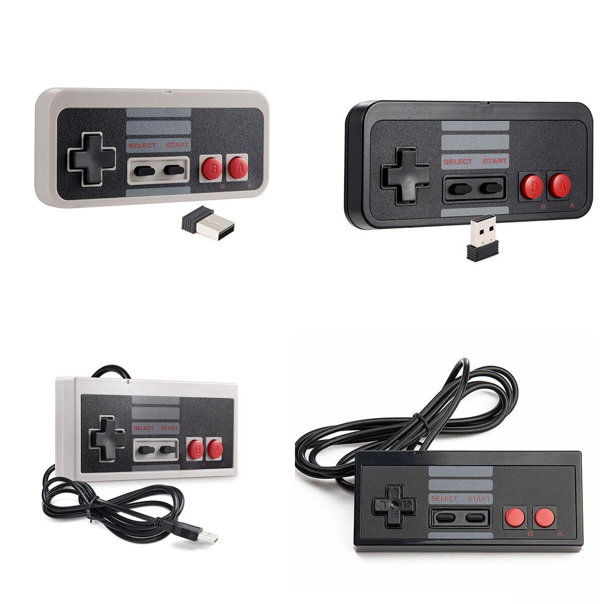 USB Wired SNES N64 Gamepad Wireless NES Controller Joypad for PC Mac Raspberry