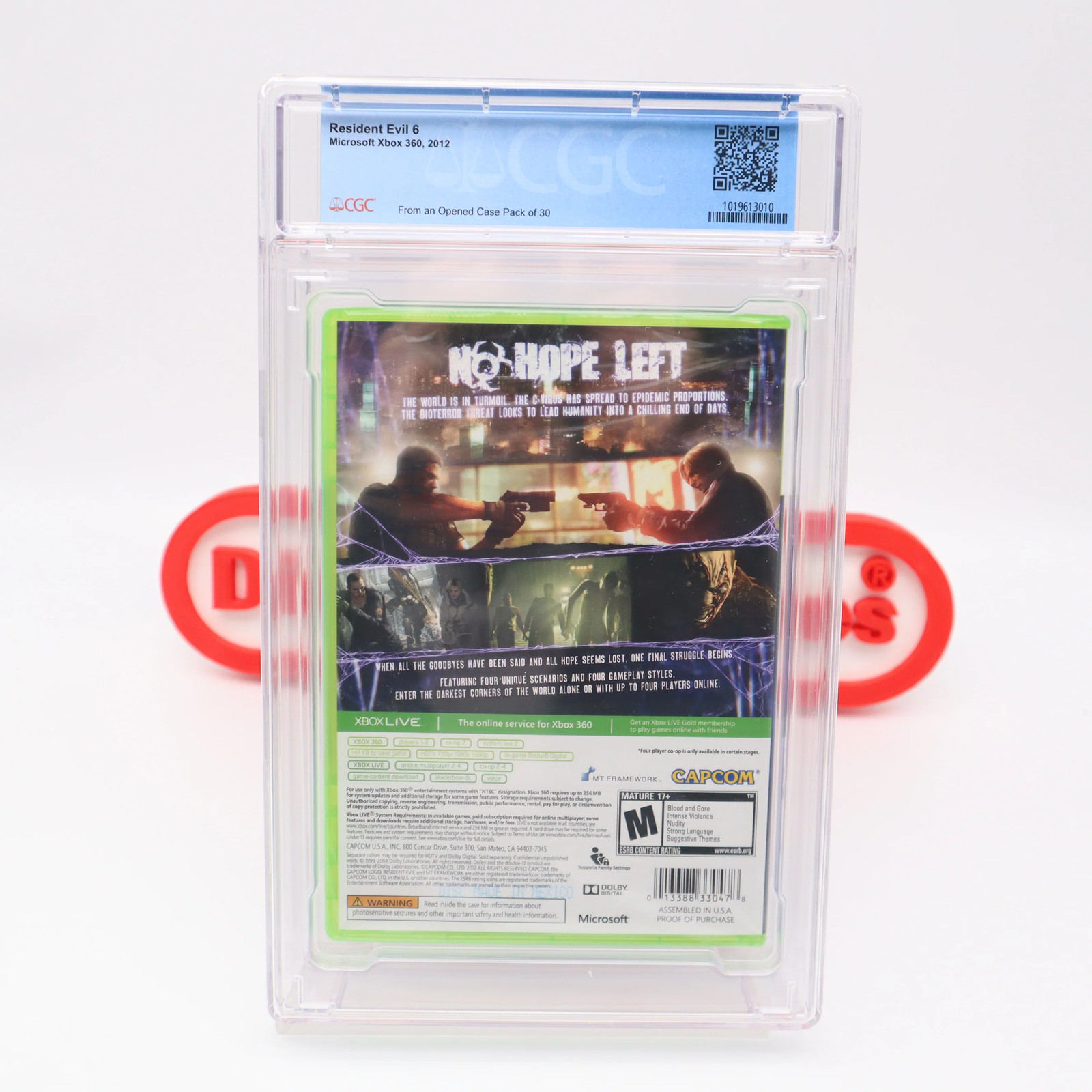 XBox 360 RESIDENT EVIL 6 – PERFECT GRADED CGC 10 A++! NEW & Factory Sealed!