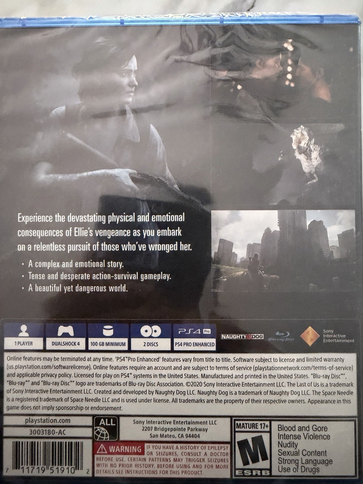 SEALED The Last of Us Part II PS4 Brand New Factory Sealed