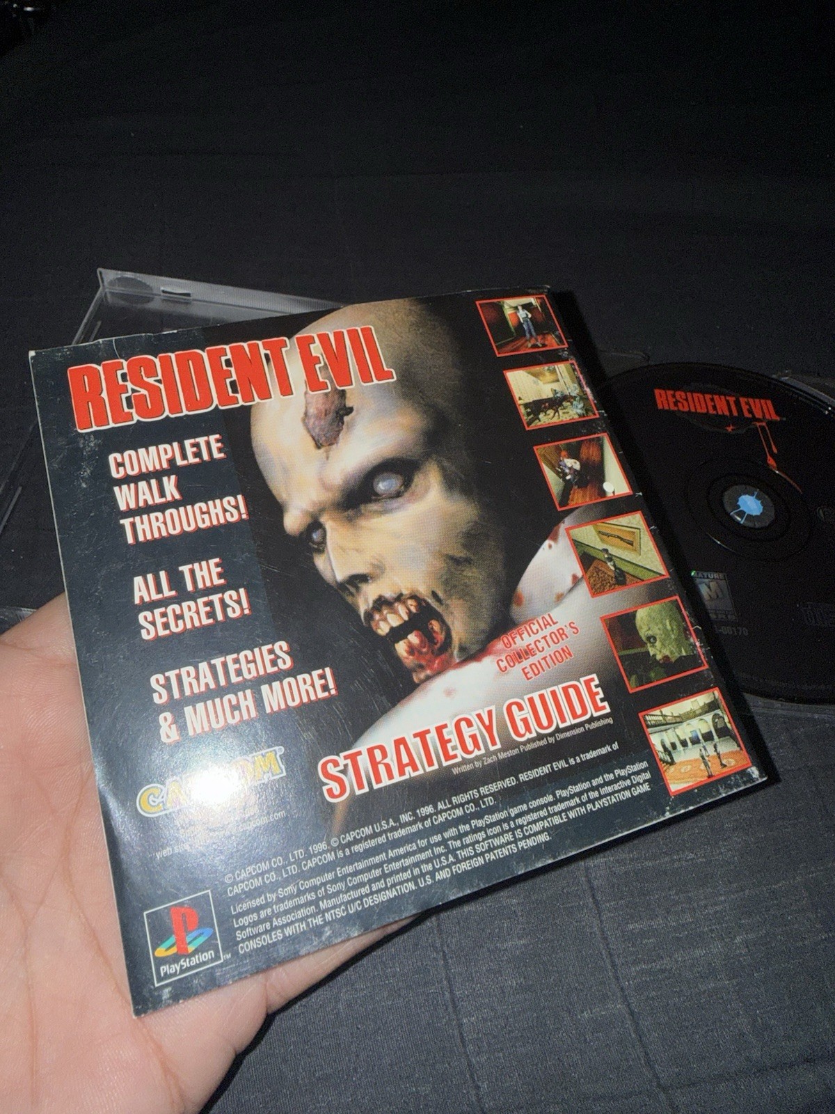 Resident Evil PlayStation 1 Game & Manual W/Registration Only – Tested!