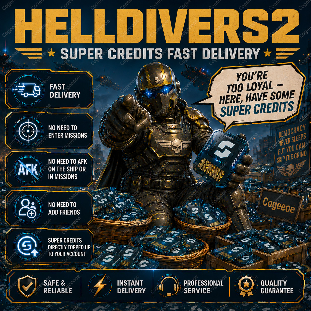 HELLDIVERS 2 – Farm Fast |SuperCredits💎|No Login|Instant Delivery|24/7