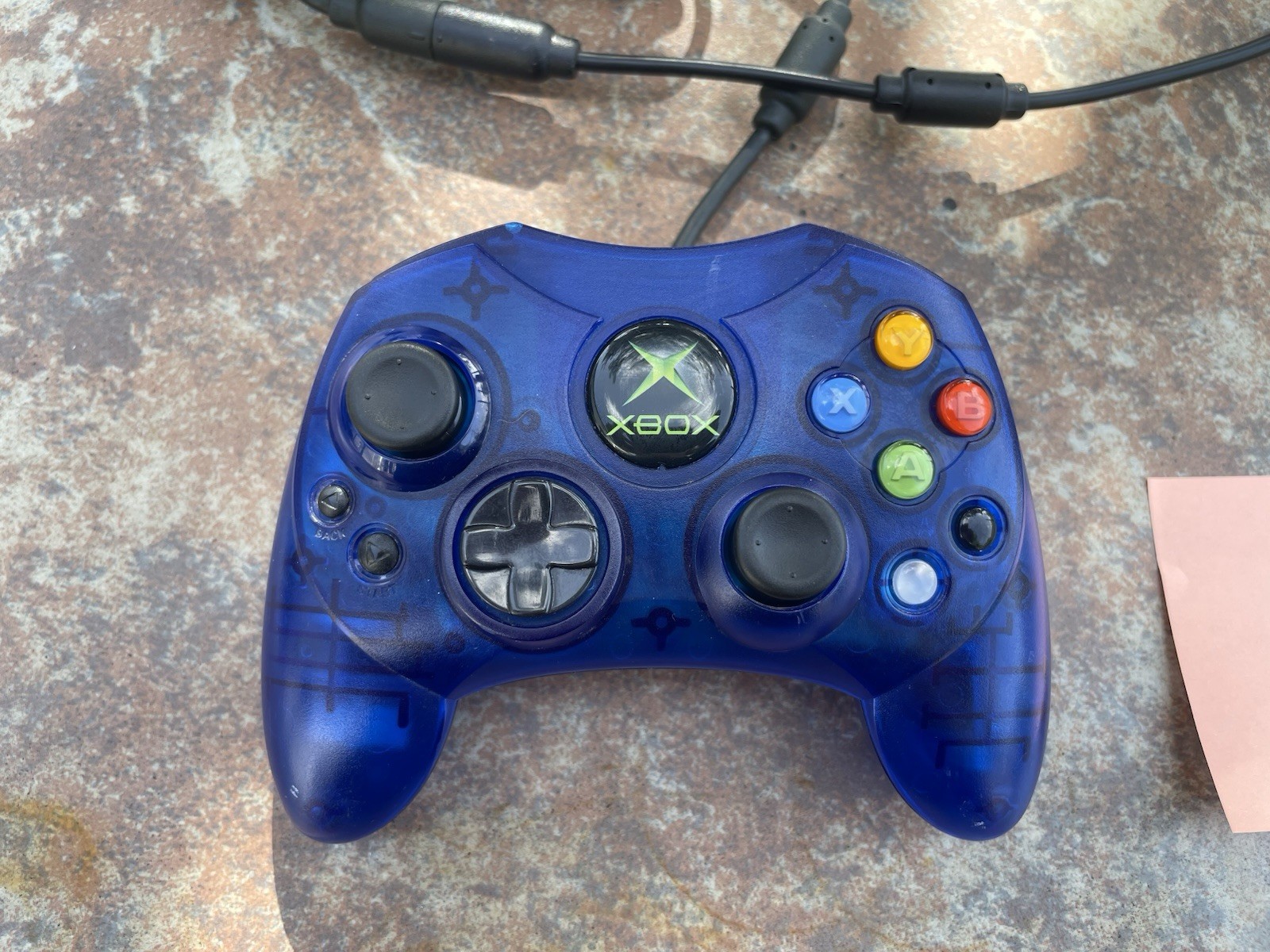 Microsoft original xbox blue OEM controller tested and serviced