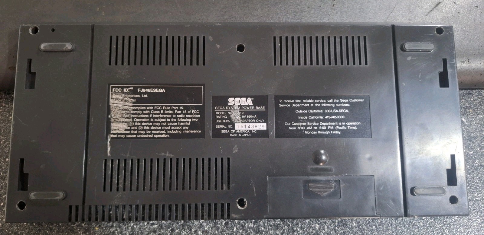 Sega Master System Bottom Casing Housing Empty Shell Replacement