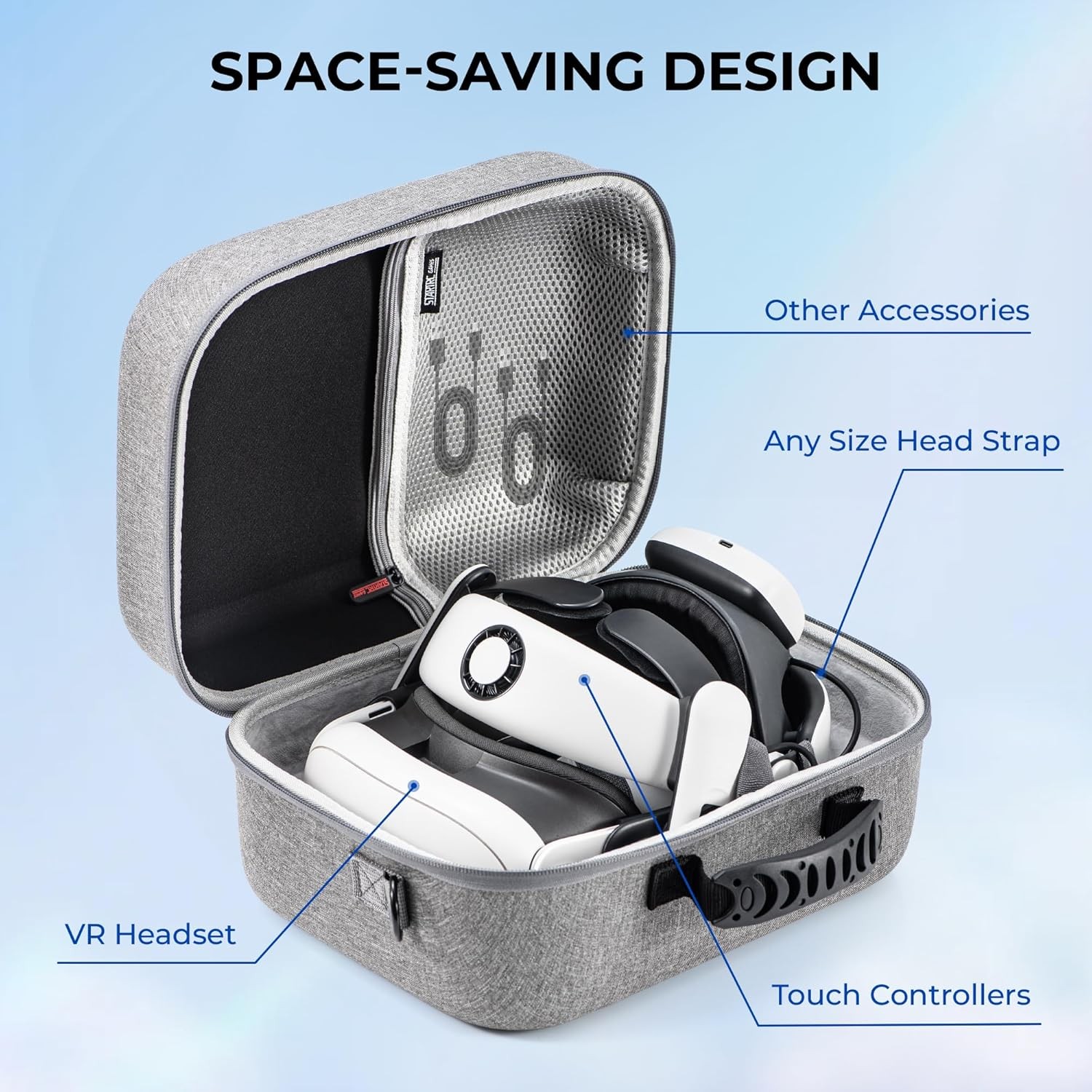Large Travel Carrying Case Compatible for Meta Quest 3 Hard Shell Travel Bag