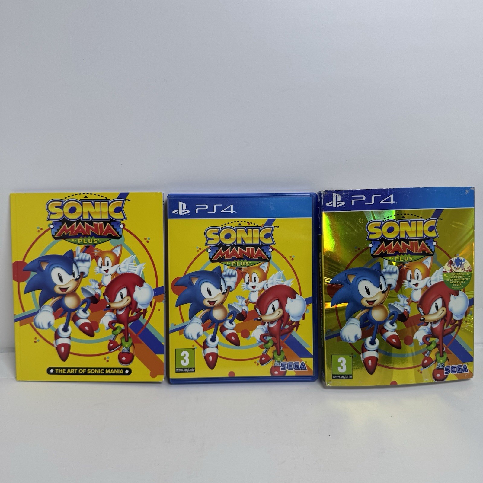 Sonic Mania Plus With Sleeve, Reversible Cover and Art Book PS4 Tested