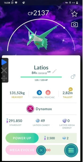✨ Pokémon Shiny Latias Dynamax, Shiny Latios Dynamax ✨Dark Skies BG ✨ Tra de