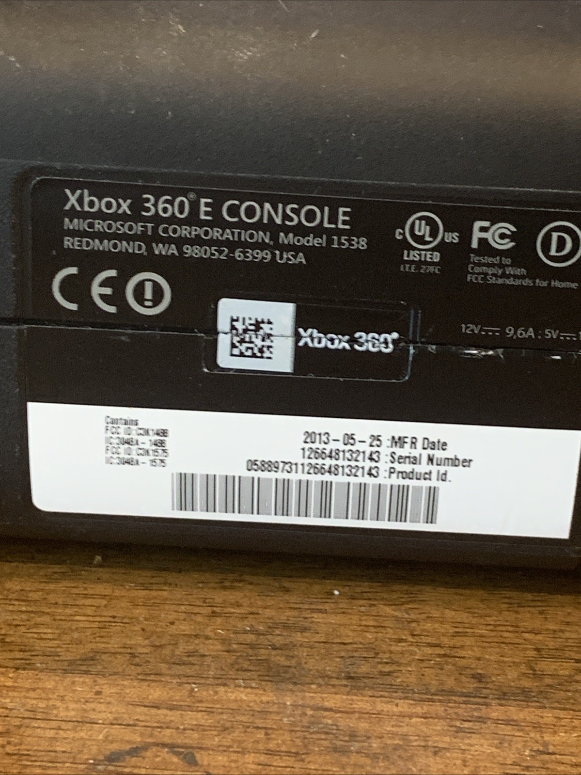 Xbox 360 E 1538 Console 250GB HDD Bundle, OEM Controller, Power, HDMI, TESTED!